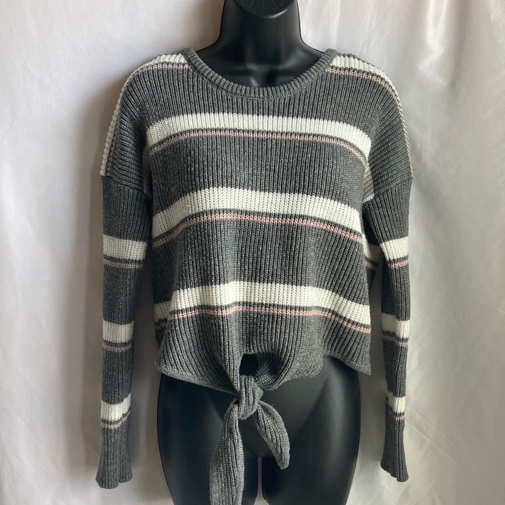 Hippie Rose Cropped Pullover Ribbed Sweater Size XL (Juniors)